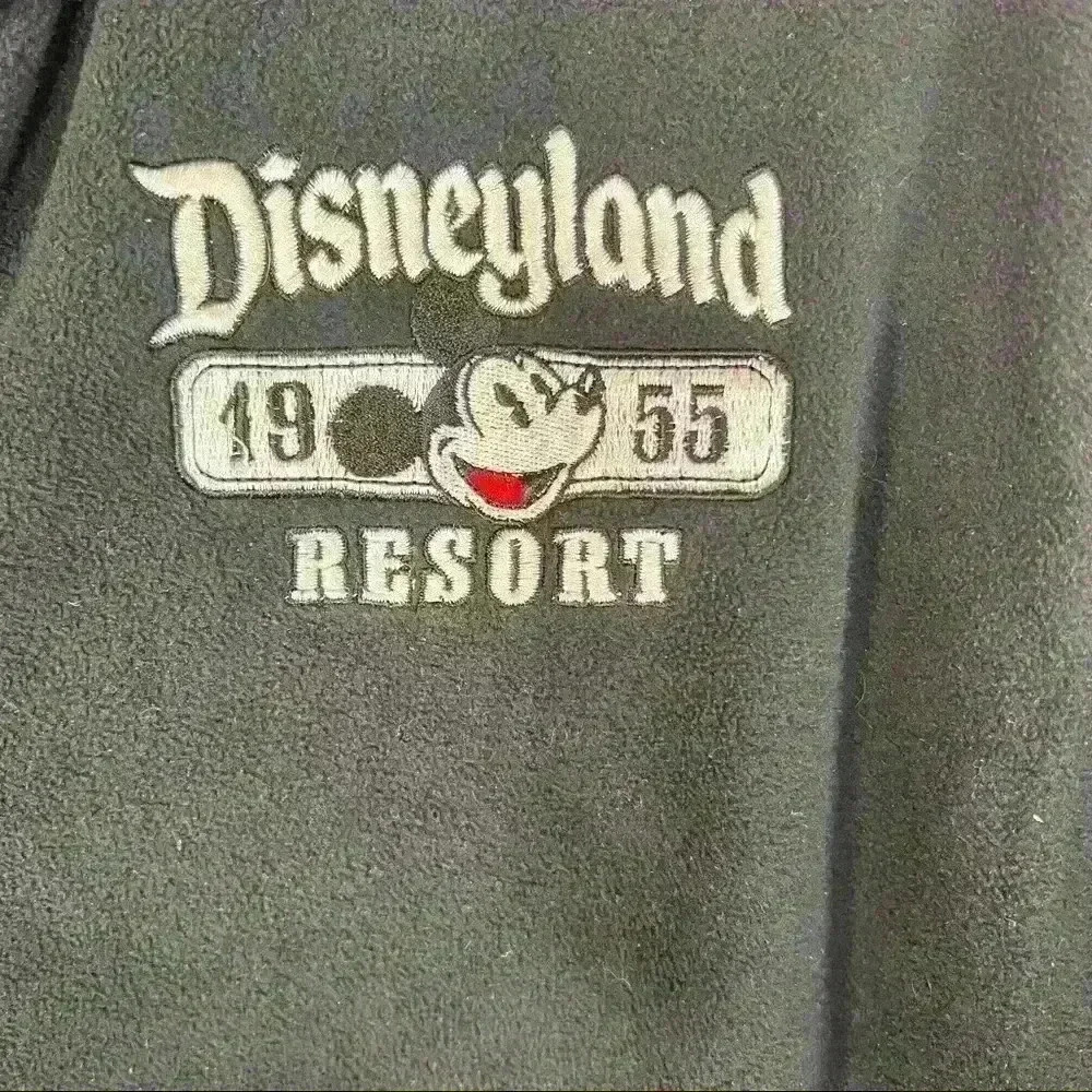 Disney Park DisneyLand Resort 1955 Mickey Mouse Fleece Jacket Black Unisex Sz L - Picture 4 of 10